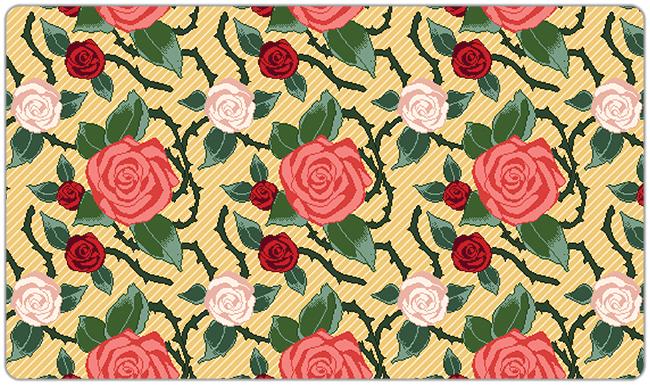 Pixel Roses Playmat