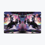 Galaxy Cat On Dinosaur Unicorn in Space Playmat
