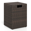 Rattan Propane Tank Cover Patio Hideaway Tank Side Table