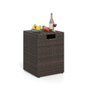 Rattan Propane Tank Cover Patio Hideaway Tank Side Table