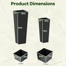 Rattan Tall Planter Set of 2 Outdoor Large Tapered Planters with Removable Inner Trays