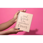 Real Queens Fix Each Other's Crowns Spiral Notebook in Blush Palette | 5.75" x 7.5" | 120 Lined Pages