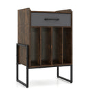 Record Player Stand with Drawer and Record Holder