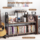 Record Player Stand with Power Outlets & Vinyl Storage