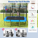 Rectangle Outdoor Trampoline 10 x 8 FT Heavy-Duty Trampoline with Basketball Hoop