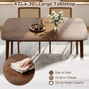 Rectangular Dining Table for 4 - Coffee Finish