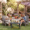 Rectangular Patio Storage Side Table with Aluminum Alloy Rods for Poolside
