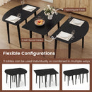Rectangular Wooden Dining Table for 2-4 34 Inch Farmhouse Solid Wood Kitchen Table