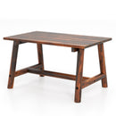 Solid Wood Patio Coffee Table with Slatted Tabletop