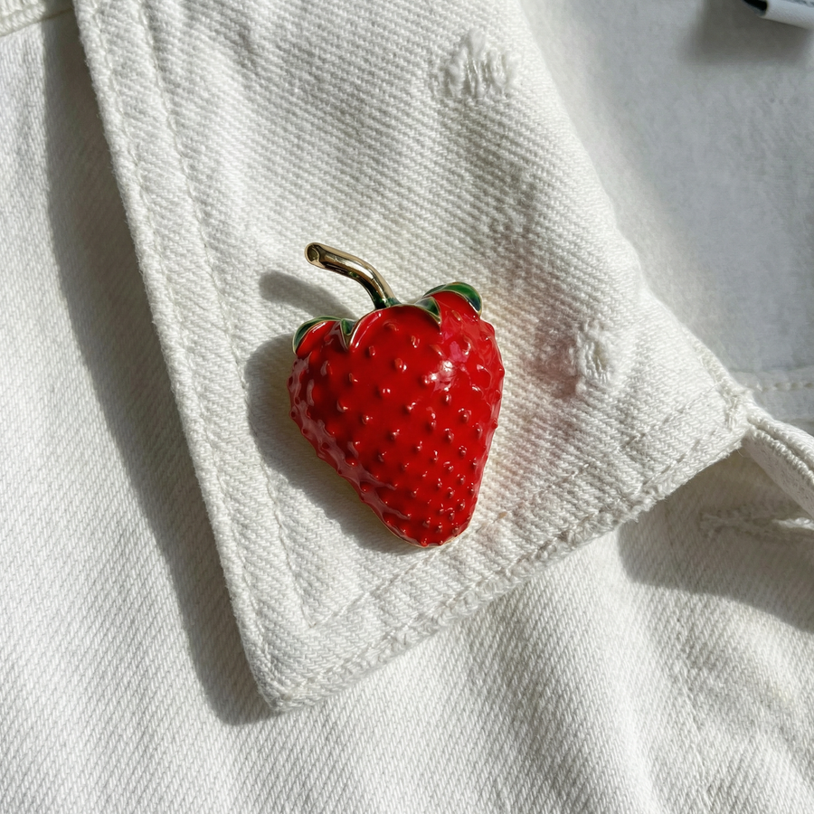 Red Strawberry Brooch | 1.4