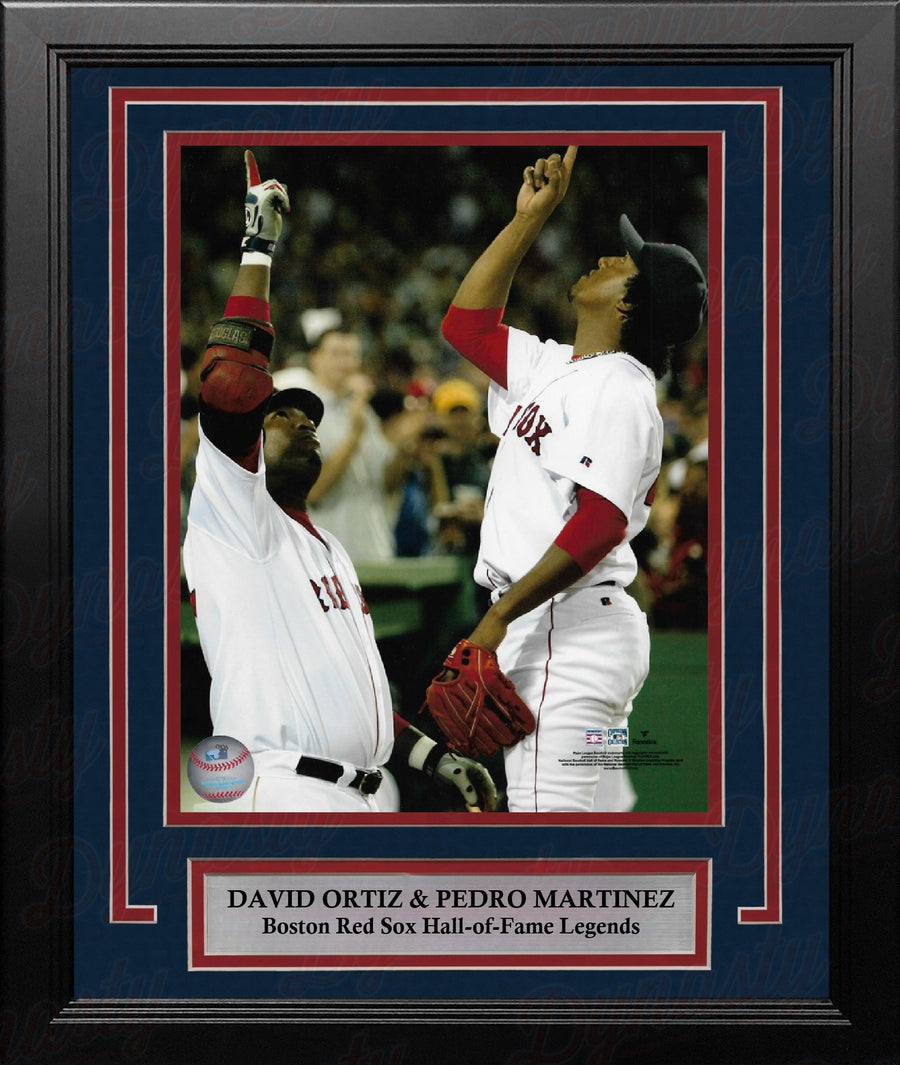 David Ortiz & Pedro Martinez Pointing Skyward Boston Red Sox 8