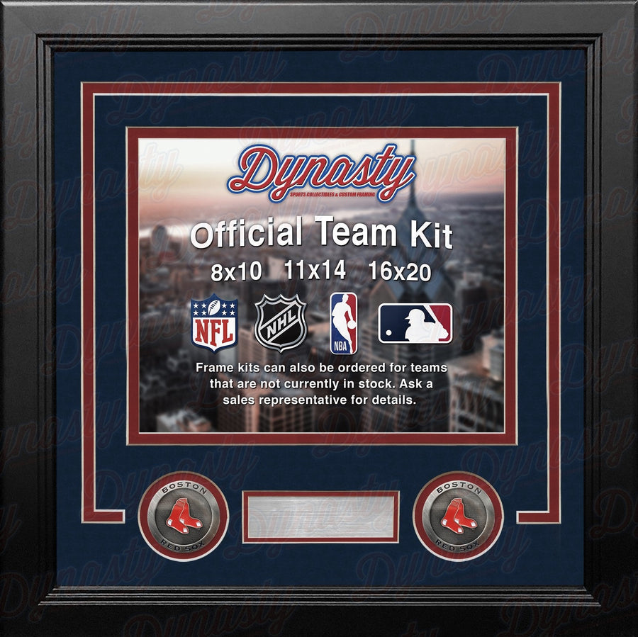 Boston Red Sox Custom MLB Baseball 11x14 Picture Frame Kit (Multiple Colors)