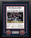 Boston Red Sox 2018 World Series Champions Framed Boston Globe Photo