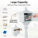 Retro Cast Aluminum Mailbox Security Postal Letter Box with Baffle Door
