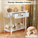 Retro Console Table 36"L Wooden 2-Tier Narrow Behind Couch Foyer Table