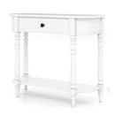 Retro Console Table 36"L Wooden 2-Tier Narrow Behind Couch Foyer Table