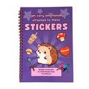 Reusable Sticker Storage Book | I Am Very Emotionally Attached to These Stickers | 50 Blank Pages Silicone Coated Release Paper Album