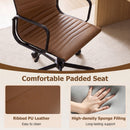 Ribbed High Back Office Chair with Adjustable Height