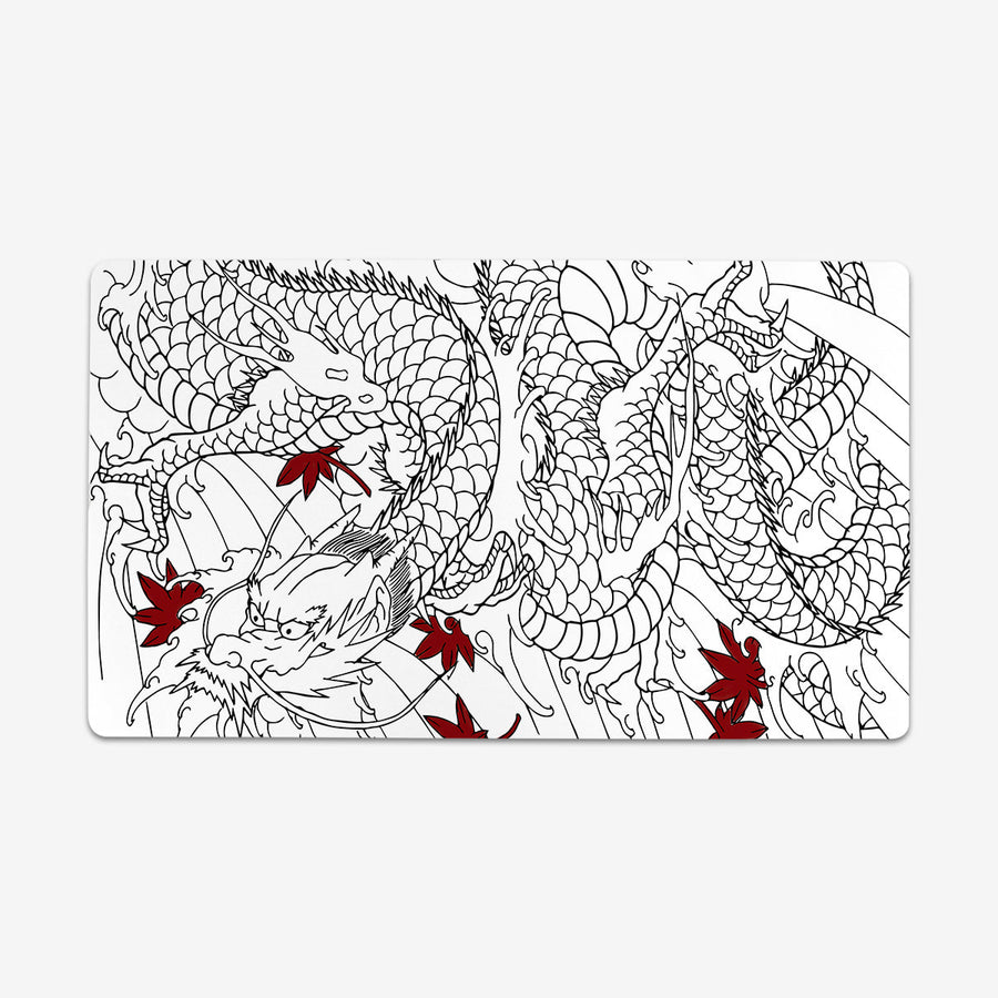 Black and White Dragon Playmat