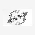 Tribal Koi Black and White Playmat