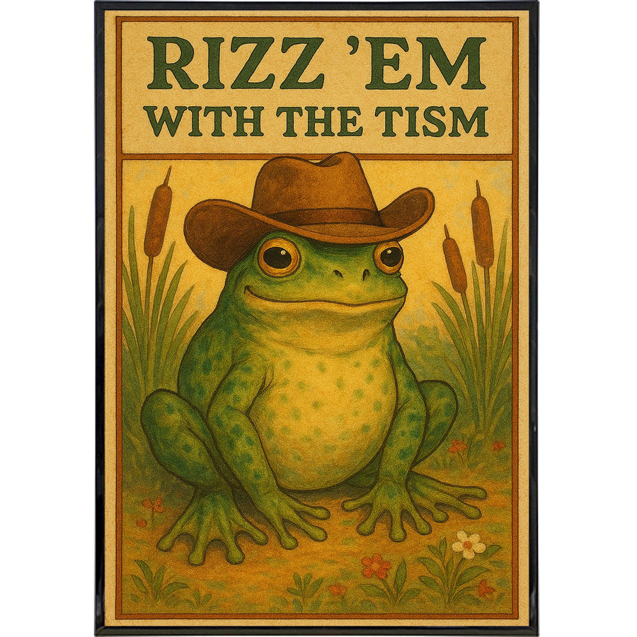 Rizz 'Em With the Tism Poster Print