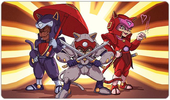 Samurai Pizza Cats Playmat
