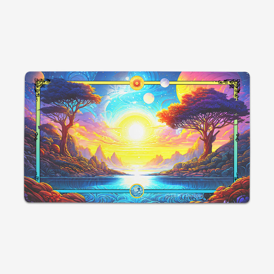 Yellow Sun and Ocean Landscape Playmat