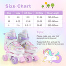 Roller Skates for Teens 4 Sizes Adjustable with Light-up Wheels for Boys Girls Ages 13+