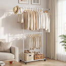 Rolling Clothes Rack Double