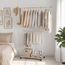 Rolling Clothes Rack Double