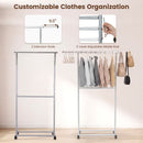 Rolling Clothes Rack Double