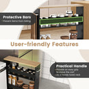 Rolling Kitchen Slim Storage Cart Mobile Shelving Organizer with Handle