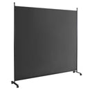 6 Feet Single Panel Rolling Room Divider with Smooth Wheels