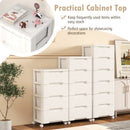 6-Drawer Rolling Storage Cabinet with Wheels - White