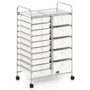 Rolling Storage Cart 15-Drawer Trolley with Chrome Plated Metal Frame