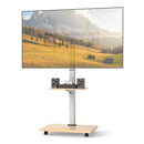 Rolling TV Stand on Wheels Mobile TV Cart for 32-75 Inch TVs Portable AV Cart