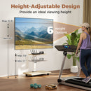 Rolling TV Stand on Wheels Mobile TV Cart for 32-75 Inch TVs Portable AV Cart