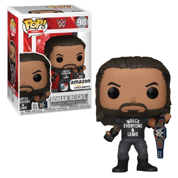 Funko POP WWE: Roman Reigns with Title, Wreck Everyone and Leave, Amazon Exclusive