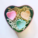 Romantic Set of 3 Mini Heart Claws in Heart Shaped Gift Box