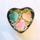 Romantic Set of 3 Mini Heart Claws in Heart Shaped Gift Box