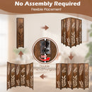 Room Divider 5.6 FT Folding Partition Stand with Double Action Metal Hinges