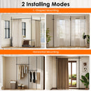Room Divider Curtain Rod with Adjustable Floor to Ceiling Tension Rod (Curtains Not Included)