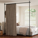 Room Divider Curtain Rod with Adjustable Floor to Ceiling Tension Rod No Drilling Required