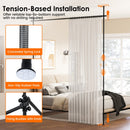 Room Divider Curtain Rod with Adjustable Floor to Ceiling Tension Rod No Drilling Required