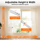 Room Divider Curtain Rod with Adjustable Floor to Ceiling Tension Rod (Curtains Not Included)