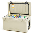 Rotomolded Cooler with Integrated Cup Holders and Bottle Opener
