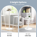 Round Bistro Table 40 Inch Bar Height Tall Coffee Cocktail Table