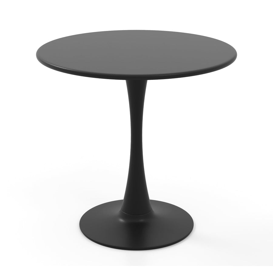 31.5 Inch Round Dining Table with Anti-Slip PP Ring-Black
