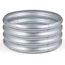 Round Galvanized Raised Garden Bed with Open-Ended Base
