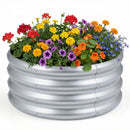 Round Galvanized Raised Garden Bed with Open-Ended Base